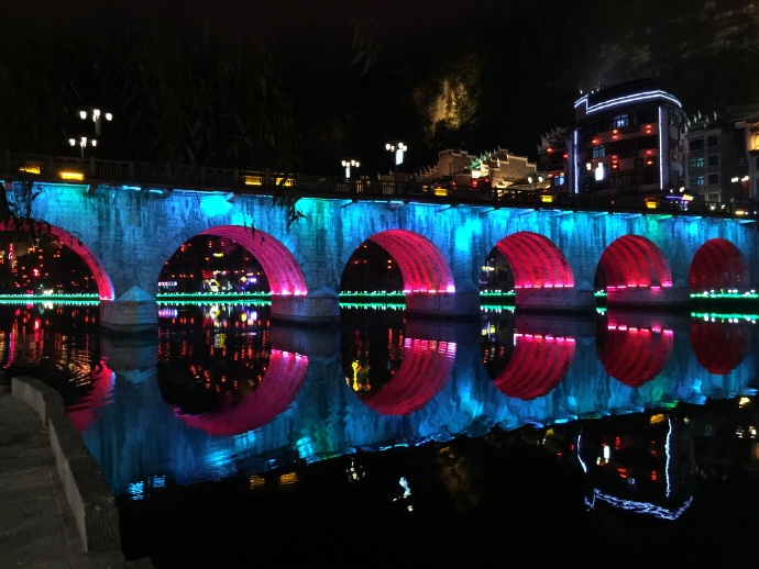 镇远的黄昏和夜景